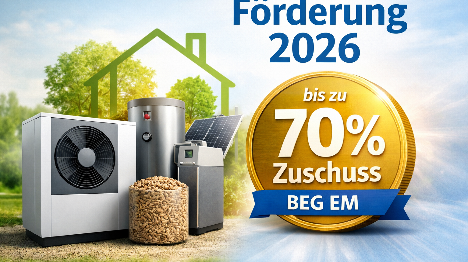 Heizungsförderung 2026: Bis zu 70 % Zuschuss für neue Heizung
