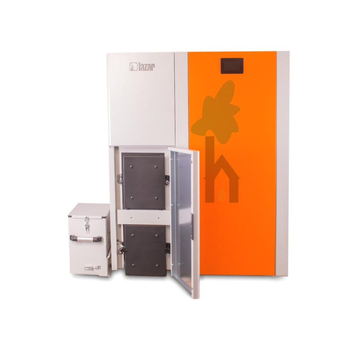 Pelletheizung Smartfire vordere Türen offen
