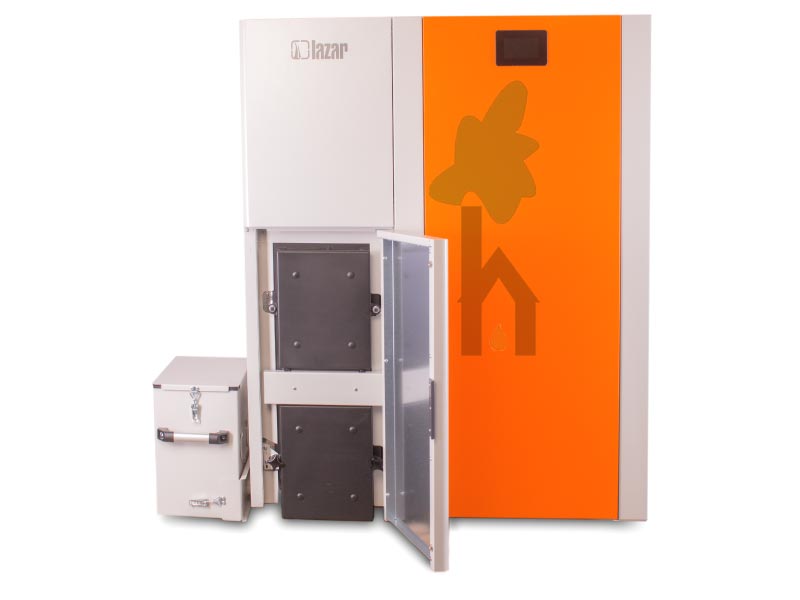 Pelletheizung Smartfire vordere Türen offen